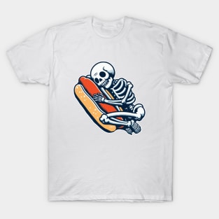 skeleton hug hot dog T-Shirt